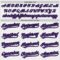 Custom White Black Pinstripe Purple Authentic Baseball Jersey