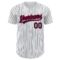 Custom White Navy Pinstripe Navy-Red Authentic Baseball Jersey