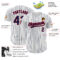 Custom White Navy Pinstripe Navy-Red Authentic Baseball Jersey