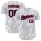 Custom White Navy Pinstripe Navy-Red Authentic Baseball Jersey