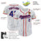 Custom White Royal Pinstripe Royal-Red Authentic Baseball Jersey