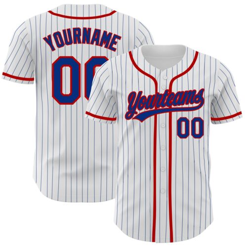 White1330_23a52238-4e29-48a4-ad51-a50c8a928a14 Custom White Royal Pinstripe Royal-Red Authentic Baseball Jersey