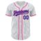 Custom White Royal Pinstripe Royal-Pink Authentic Baseball Jersey
