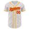 Custom White Red Pinstripe Red-Light Blue Authentic Baseball Jersey