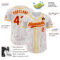 Custom White Red Pinstripe Red-Light Blue Authentic Baseball Jersey