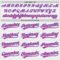 Custom White Purple Pinstripe Hot Pink-Sky Blue Authentic Baseball Jersey