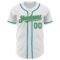 Custom White Teal-Old Gold Authentic Baseball Jersey
