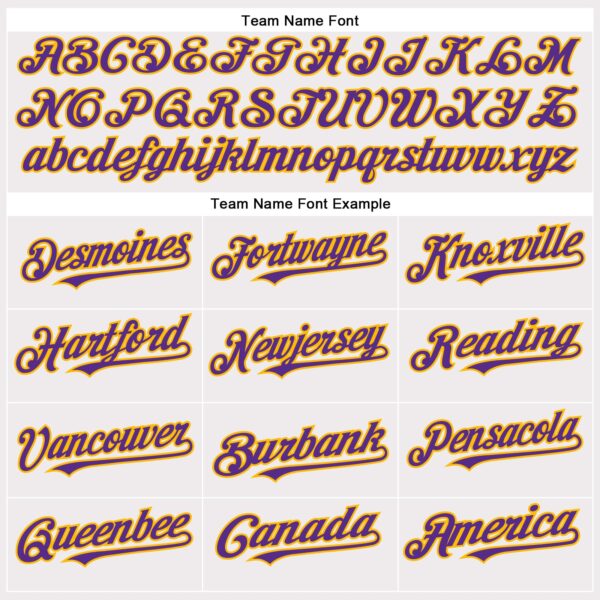 Custom White Purple-Gold Authentic Baseball Jersey