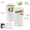 Custom White Black Pinstripe Gold Authentic Sleeveless Baseball Jersey