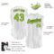 Custom White Black Pinstripe Neon Green Authentic Sleeveless Baseball Jersey