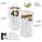 Custom White Green Pinstripe Orange Authentic Sleeveless Baseball Jersey
