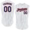 Custom White Royal Pinstripe Orange Authentic Sleeveless Baseball Jersey