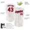 Custom White Red Pinstripe Navy Authentic Sleeveless Baseball Jersey