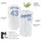 Custom White Light Blue Pinstripe Steel Gray Authentic Sleeveless Baseball Jersey