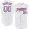 Custom White Light Blue Pinstripe Red Authentic Sleeveless Baseball Jersey