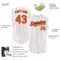 Custom White Orange Pinstripe Black Authentic Sleeveless Baseball Jersey