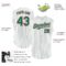 Custom White Kelly Green Pinstripe Red Authentic Sleeveless Baseball Jersey