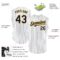Custom White Navy Pinstripe Gold Authentic Sleeveless Baseball Jersey