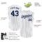 Custom White Navy Pinstripe Navy Authentic Sleeveless Baseball Jersey