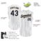 Custom White Navy Pinstripe Old Gold Authentic Sleeveless Baseball Jersey