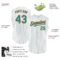 Custom White Teal Pinstripe Orange Authentic Sleeveless Baseball Jersey