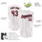 Custom White Crimson Pinstripe Black Authentic Sleeveless Baseball Jersey