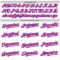 Custom White Purple Pinstripe Pink Authentic Sleeveless Baseball Jersey