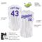 Custom White Purple Pinstripe Light Blue Authentic Sleeveless Baseball Jersey