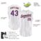 Custom White Purple Pinstripe Old Gold Authentic Sleeveless Baseball Jersey