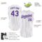 Custom White Purple Pinstripe Gray Authentic Sleeveless Baseball Jersey