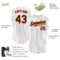 Custom White Brown Pinstripe Orange Authentic Sleeveless Baseball Jersey