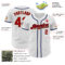 Custom White Red Navy-Old Gold Authentic Baseball Jersey