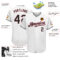 Custom White Black-Medium Pink Authentic Baseball Jersey