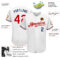 Custom White Red-Navy Authentic Baseball Jersey