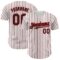 Custom White (Black Red Pinstripe) Black-Red Authentic Baseball Jersey