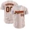 Custom White (Black Orange Pinstripe) Orange-Black Authentic Baseball Jersey