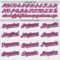 Custom White (Black Pink Pinstripe) Pink Black-Light Blue Authentic Baseball Jersey