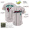 Custom White (Black Crimson Pinstripe) Crimson Black-Aqua Authentic Baseball Jersey