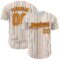Custom White (Black Bay Orange Pinstripe) Neon Green-Black Authentic Baseball Jersey