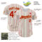 Custom White (Red Old Gold Pinstripe) Red-Old Gold Authentic Baseball Jersey