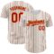 Custom White (Red Old Gold Pinstripe) Red-Old Gold Authentic Baseball Jersey
