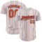 Custom White (Royal Orange Pinstripe) Orange-Royal Authentic Baseball Jersey