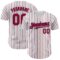 Custom White (Royal Red Pinstripe) Red-Royal Authentic Baseball Jersey
