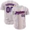 Custom White (Royal Red Pinstripe) Royal-Red Authentic Baseball Jersey