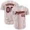 Custom White (Navy Orange Pinstripe) Navy-Orange Authentic Baseball Jersey