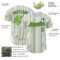Custom White (Navy Neon Green Pinstripe) Neon Green-Navy Authentic Baseball Jersey