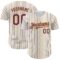 Custom White (Purple Gold Pinstripe) Purple-Gold Authentic Baseball Jersey