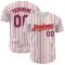 Custom White (Purple Orange Pinstripe) Purple-Orange Authentic Baseball Jersey