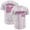 Custom White (Kelly Green Pink Pinstripe) Pink-Kelly Green Authentic Baseball Jersey