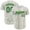 Custom White (Kelly Green Old Gold Pinstripe) Kelly Green-Old Gold Authentic Baseball Jersey